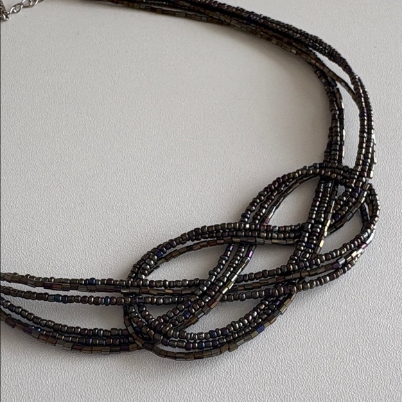 Metallic Beaded Necklace - Picture 3 of 8